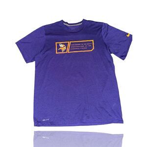 Nike Dri-FIT Minnesota Vikings Men's Purple T-Shirt Size M NFL Football